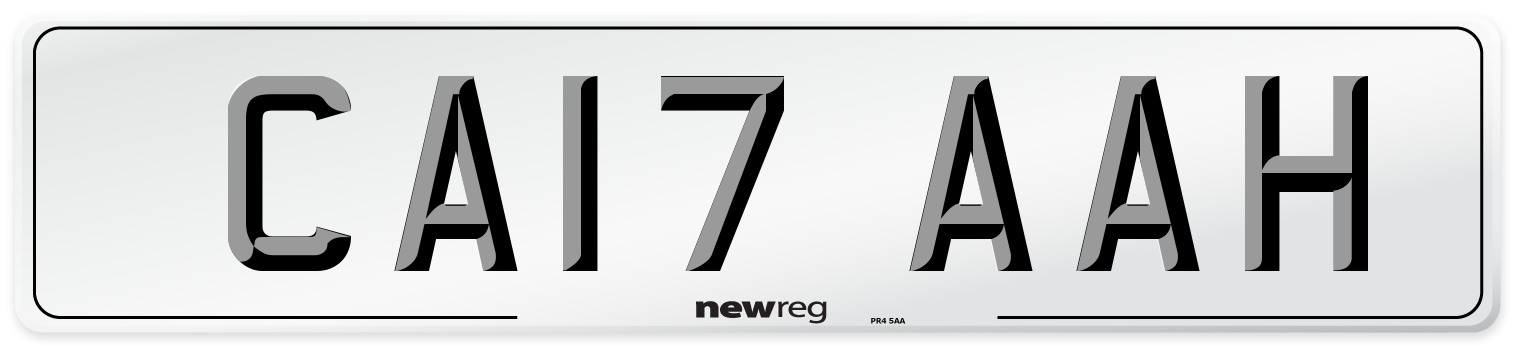 CA17 AAH Number Plate from New Reg
